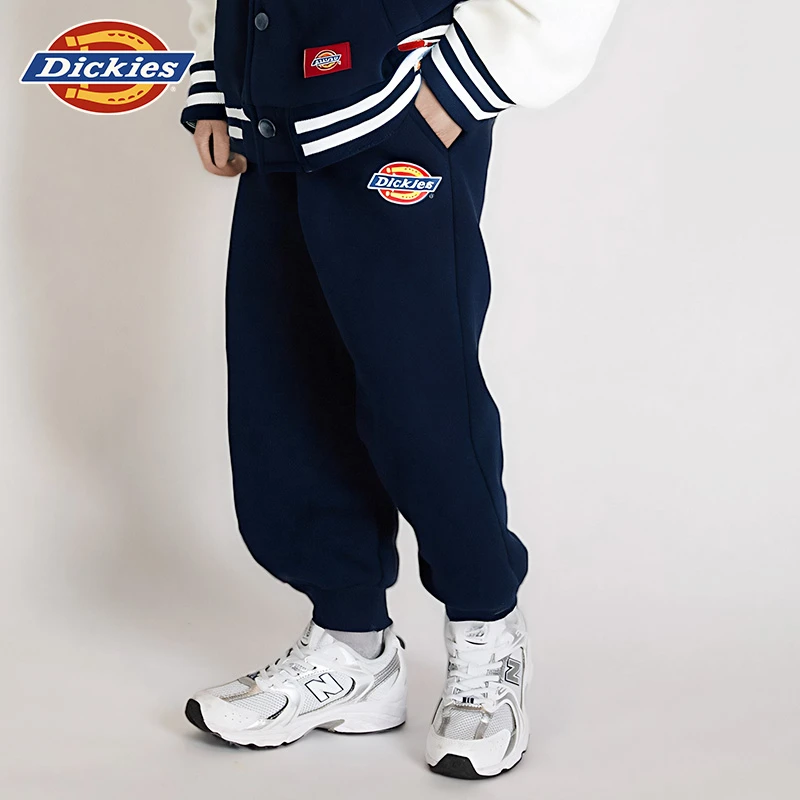 Dickies儿童2025新款休闲裤冬季加绒加厚运动裤子244K40LSD238