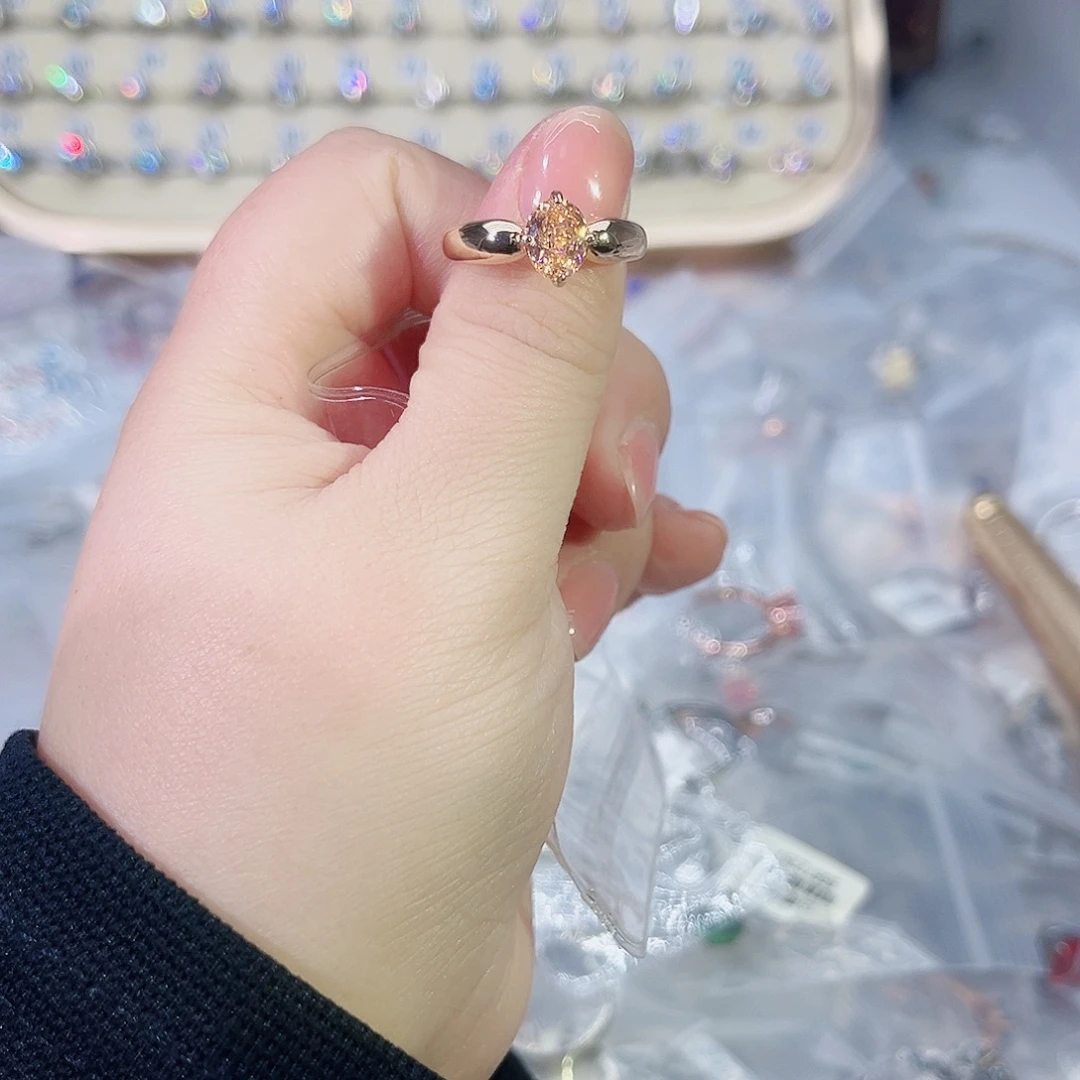 莫桑石铜合金BY苍穹日落冰花两卡