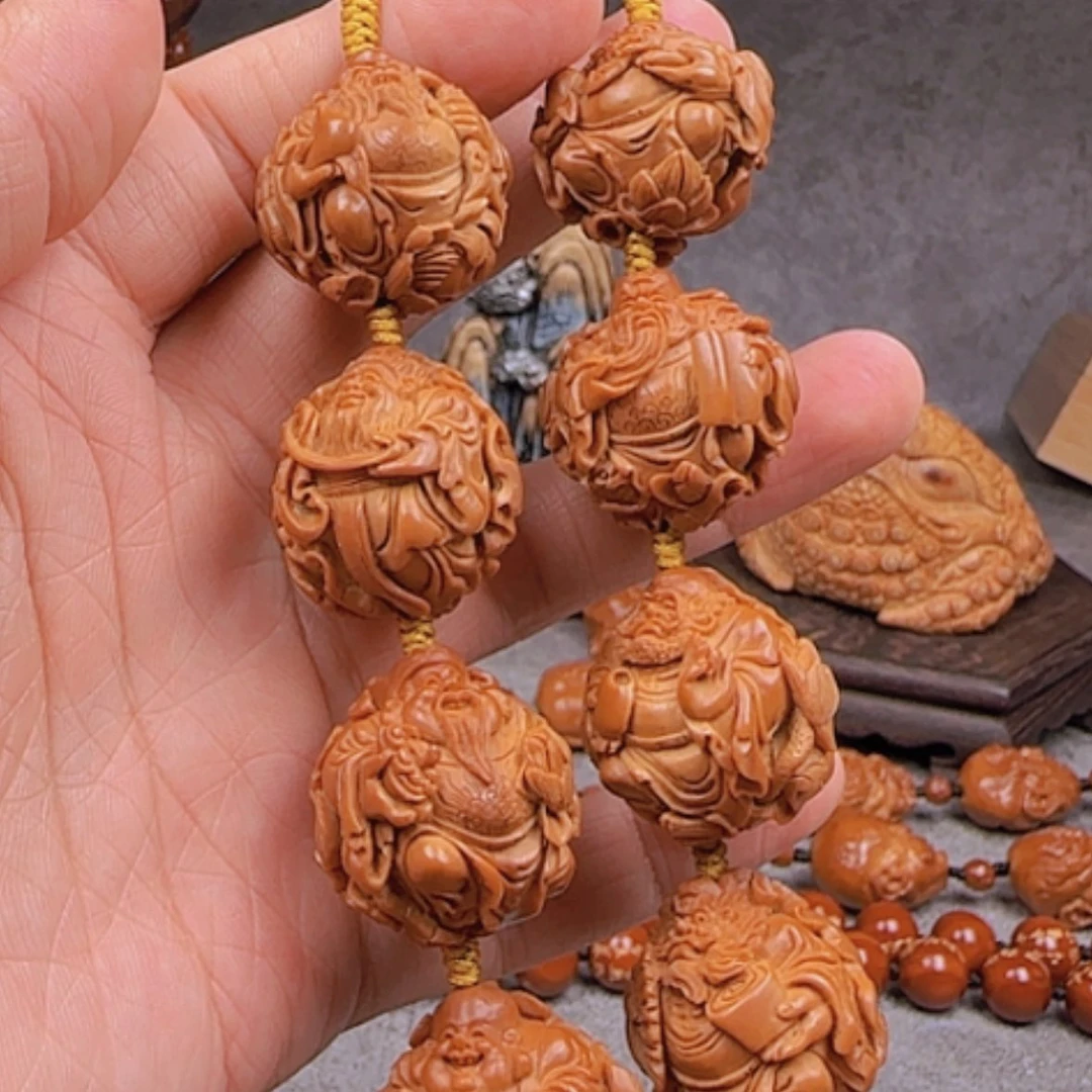 【闪购商品】手串橄榄核深雕群仙