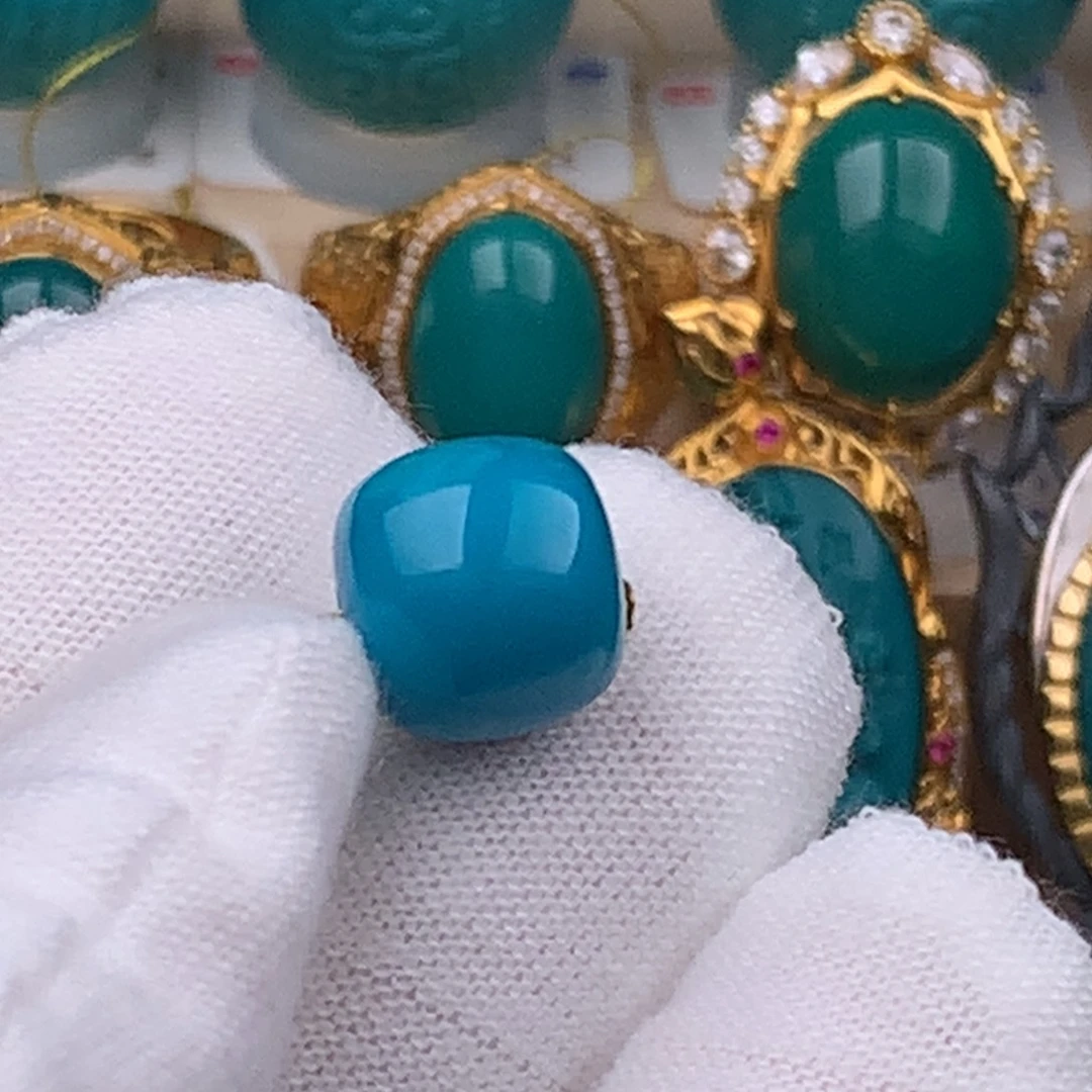 未镶嵌绿松石珠宝奇石11mm