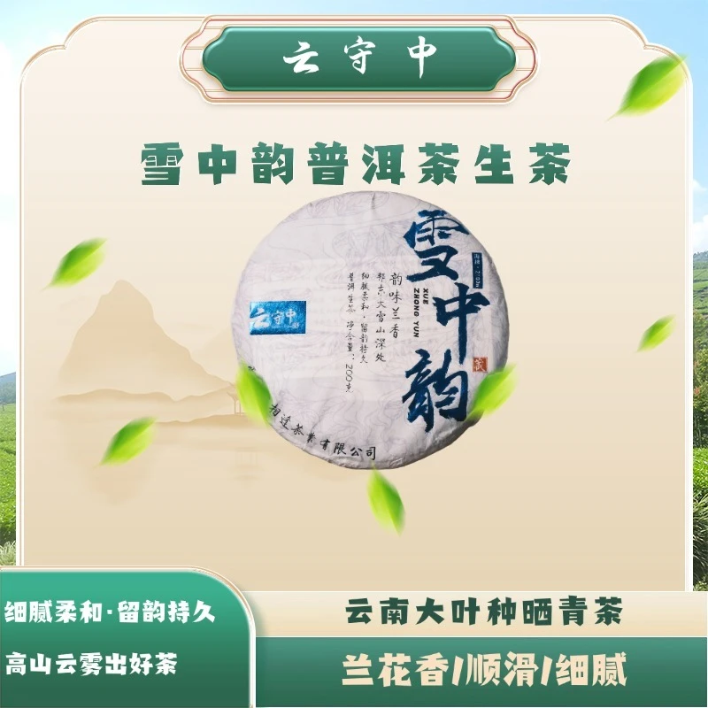 云守中 雪中韵 邦东大雪山 普洱生茶200g饼