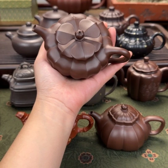 茶壶紫砂明远菱花