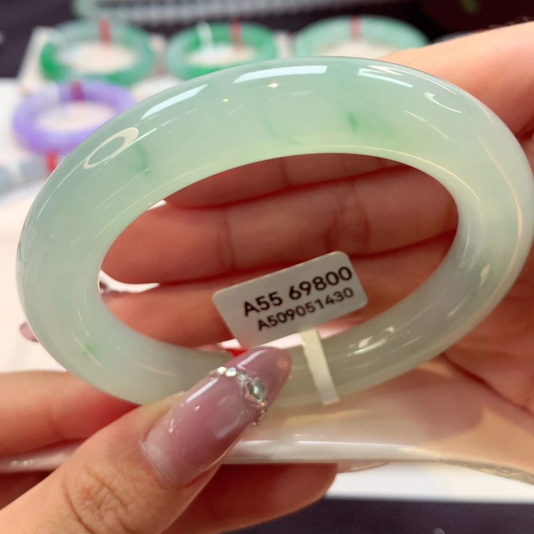 未镶嵌手镯翡翠圆条2号66