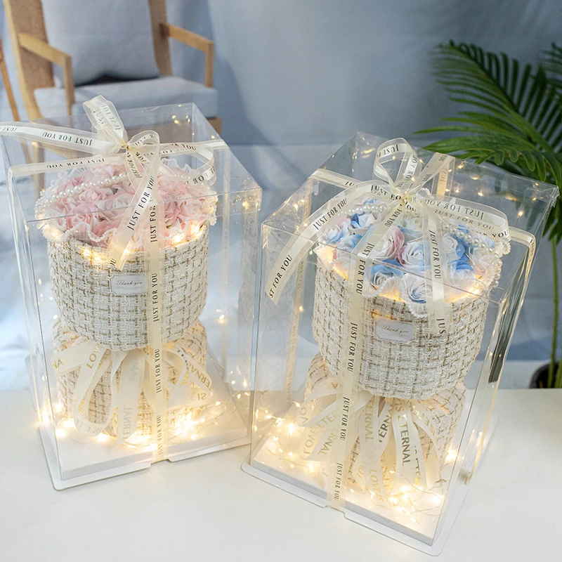 七夕浪漫礼物小香风永恒香皂玫瑰花朵花束生日礼品送女友闺蜜礼物