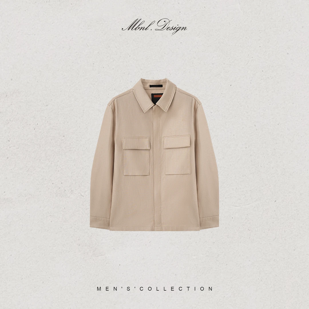 MBNL-F「惠灵顿暖奢」秦磊男装老钱假日风情天丝亚麻夹克LL-WWT0052