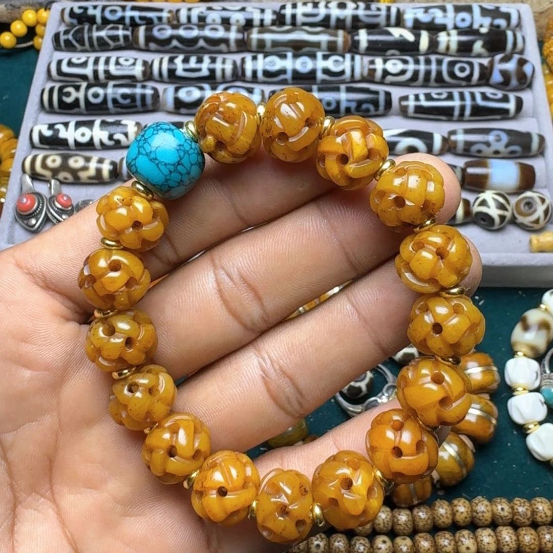 柏香籽/百香籽吊坠牦牛骨