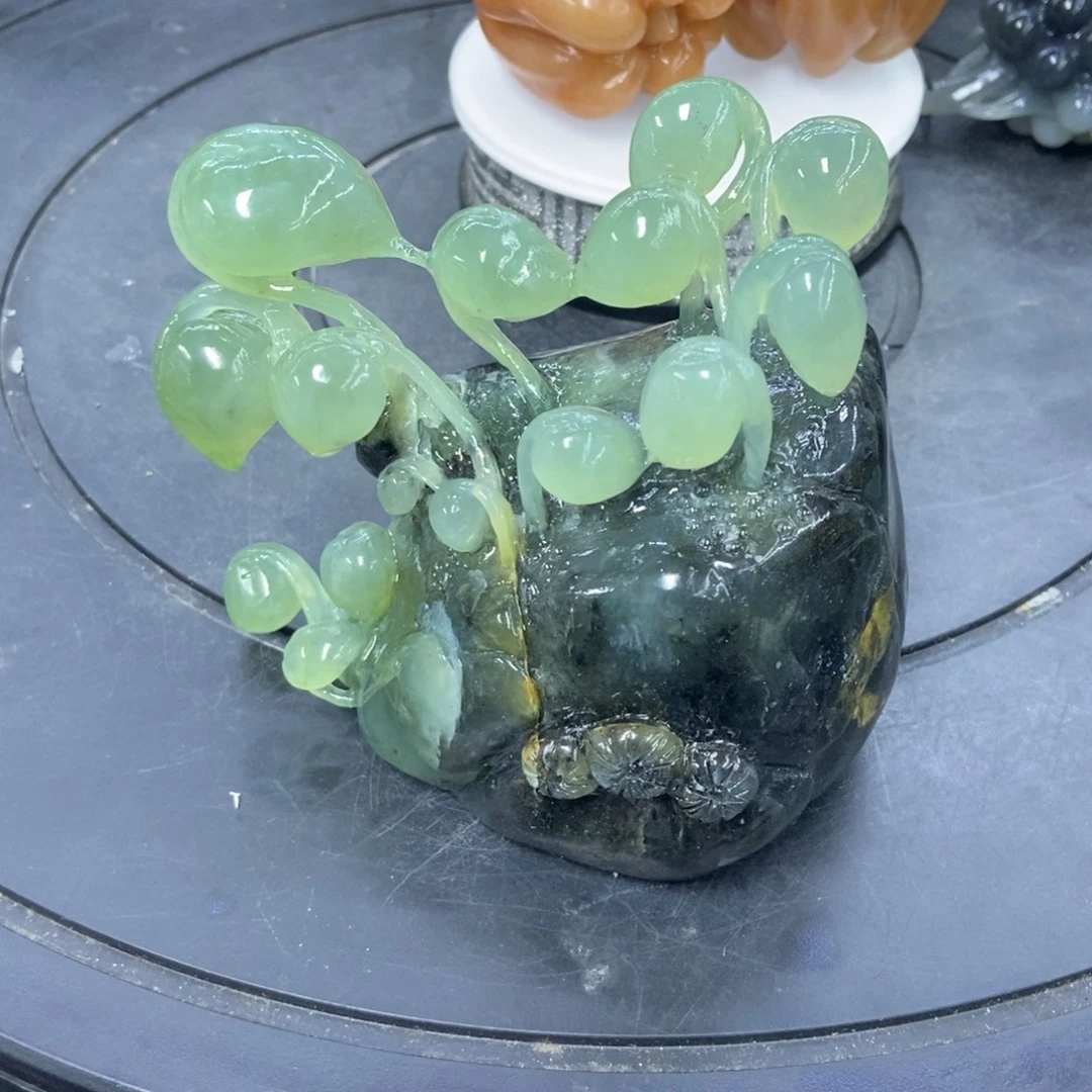 石材天然岫岩玉摆件