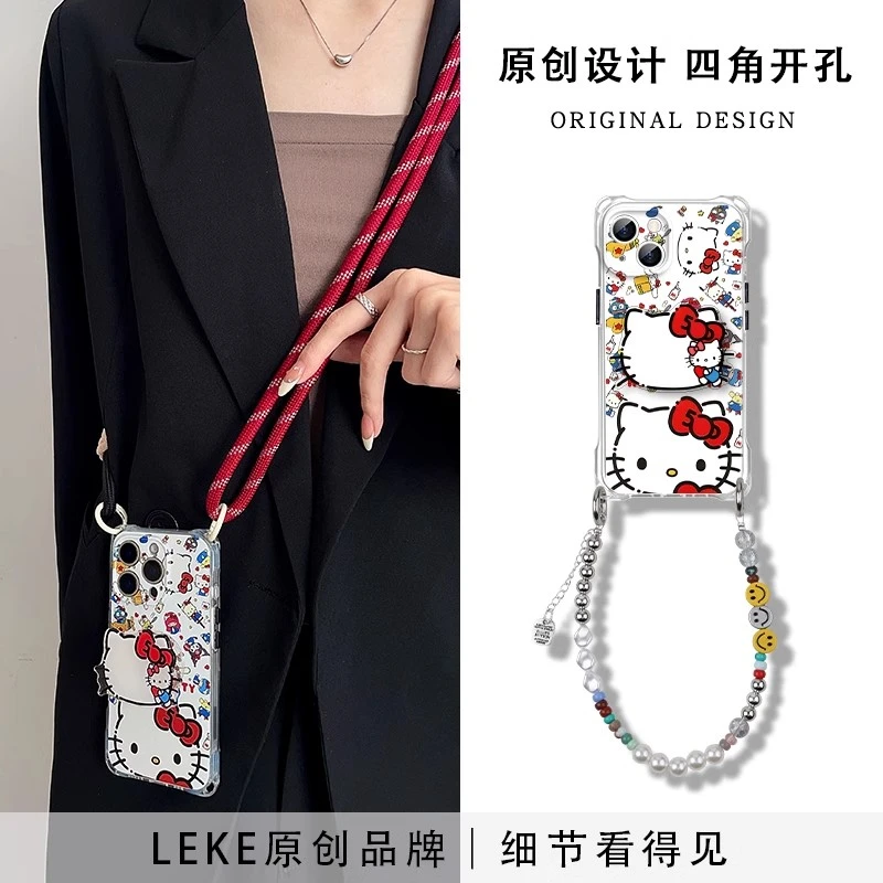 凯蒂支架适用华为nova13pro手机壳pura70斜挎12挂绳11/9/mate60