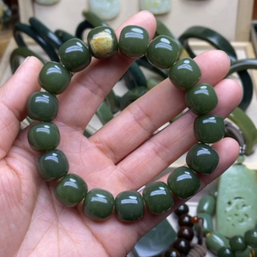 【闪购商品】和田玉手串足铂镶嵌布**介