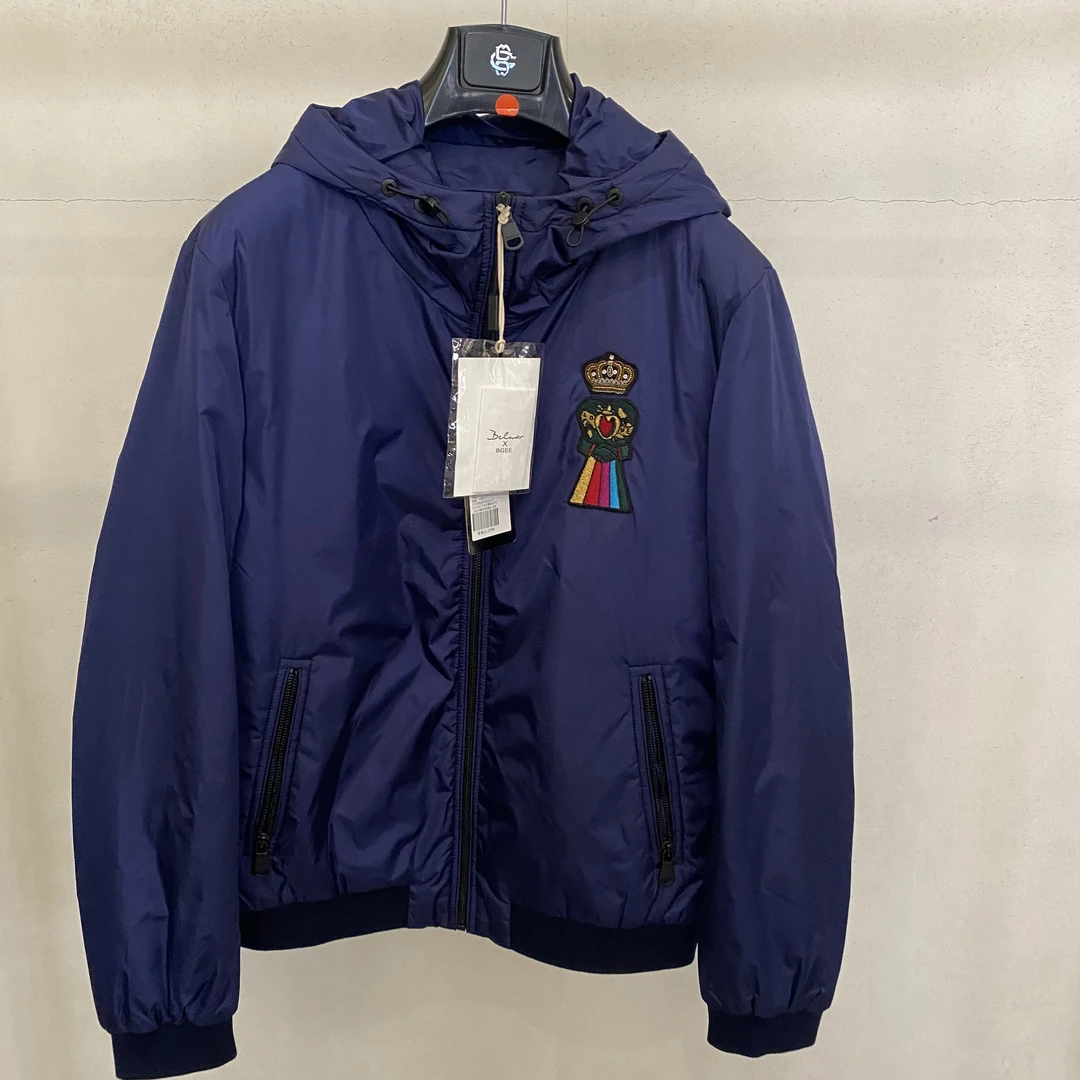 【BGEE】男士冬常规款加厚保暖纯色连帽百搭防风棉服1117N2031