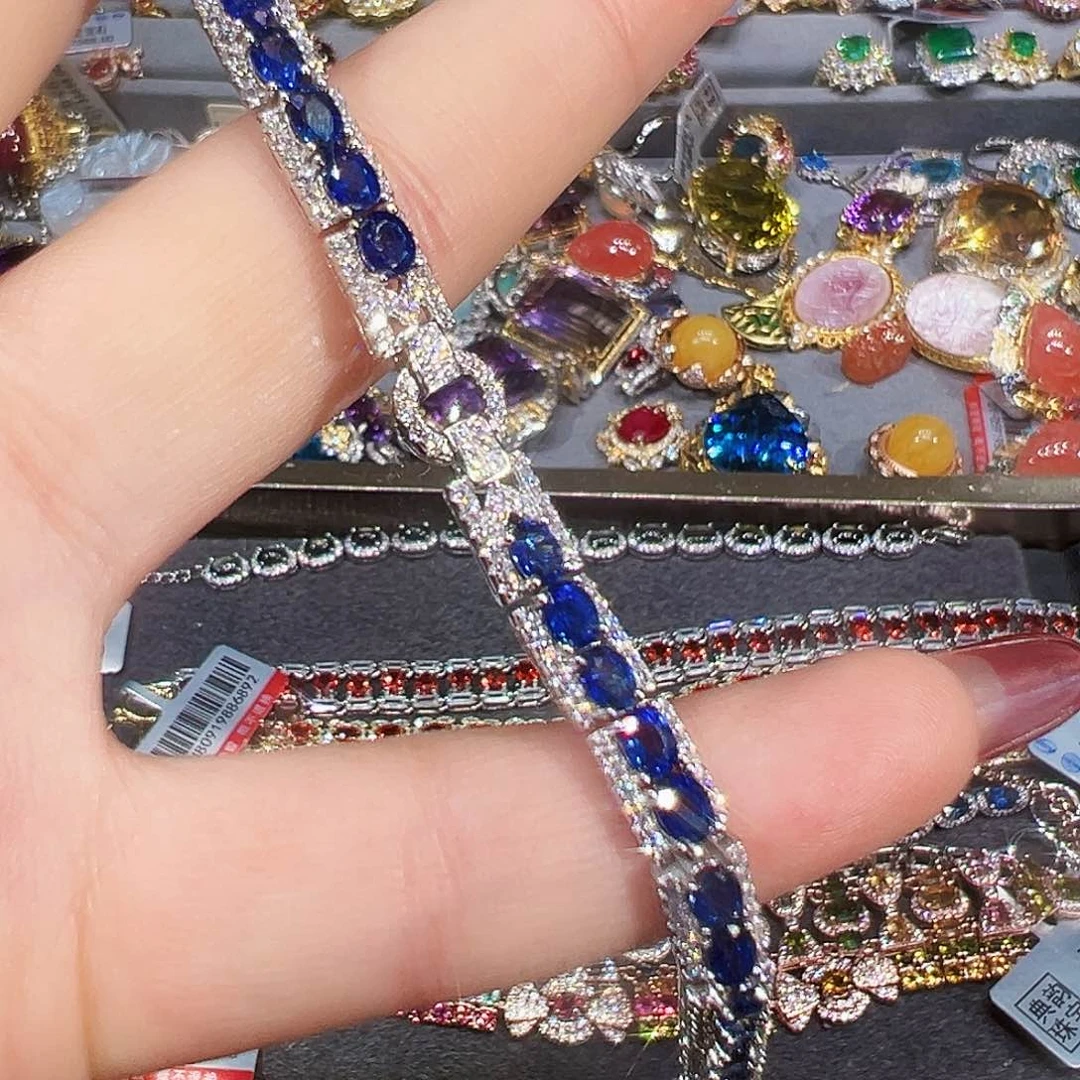 银S925镶嵌珠宝奇石蓝宝石喜**?