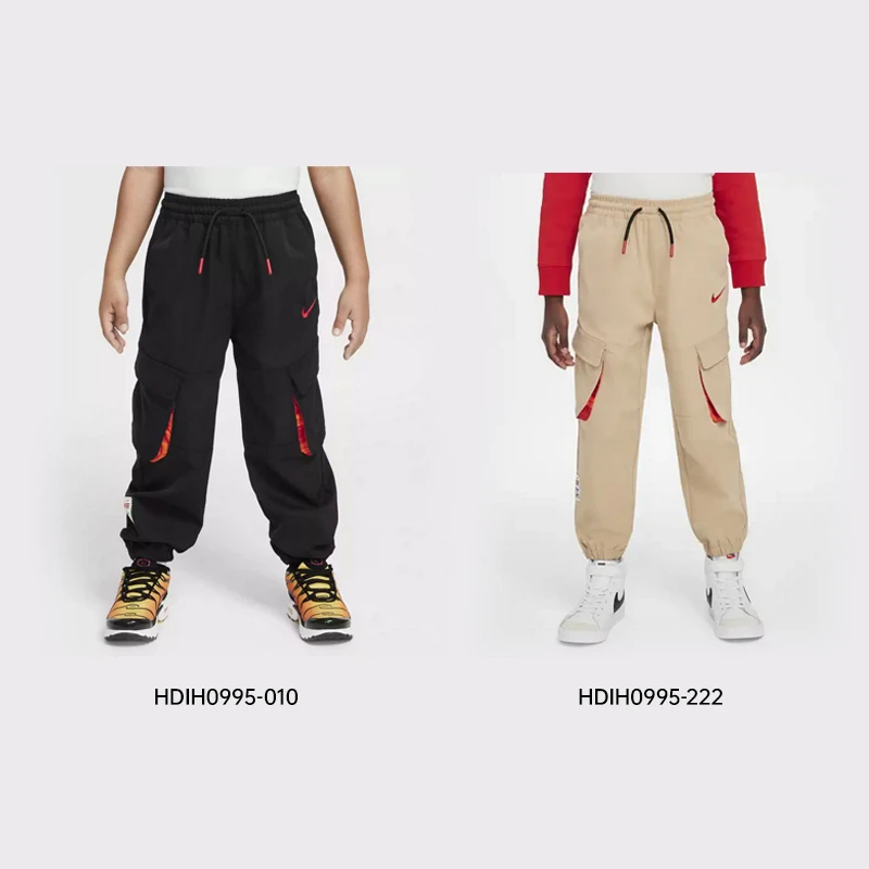 NIKE/耐克/25新春款灵蛇迎新男女童梭织工装长裤春季新款IH0995