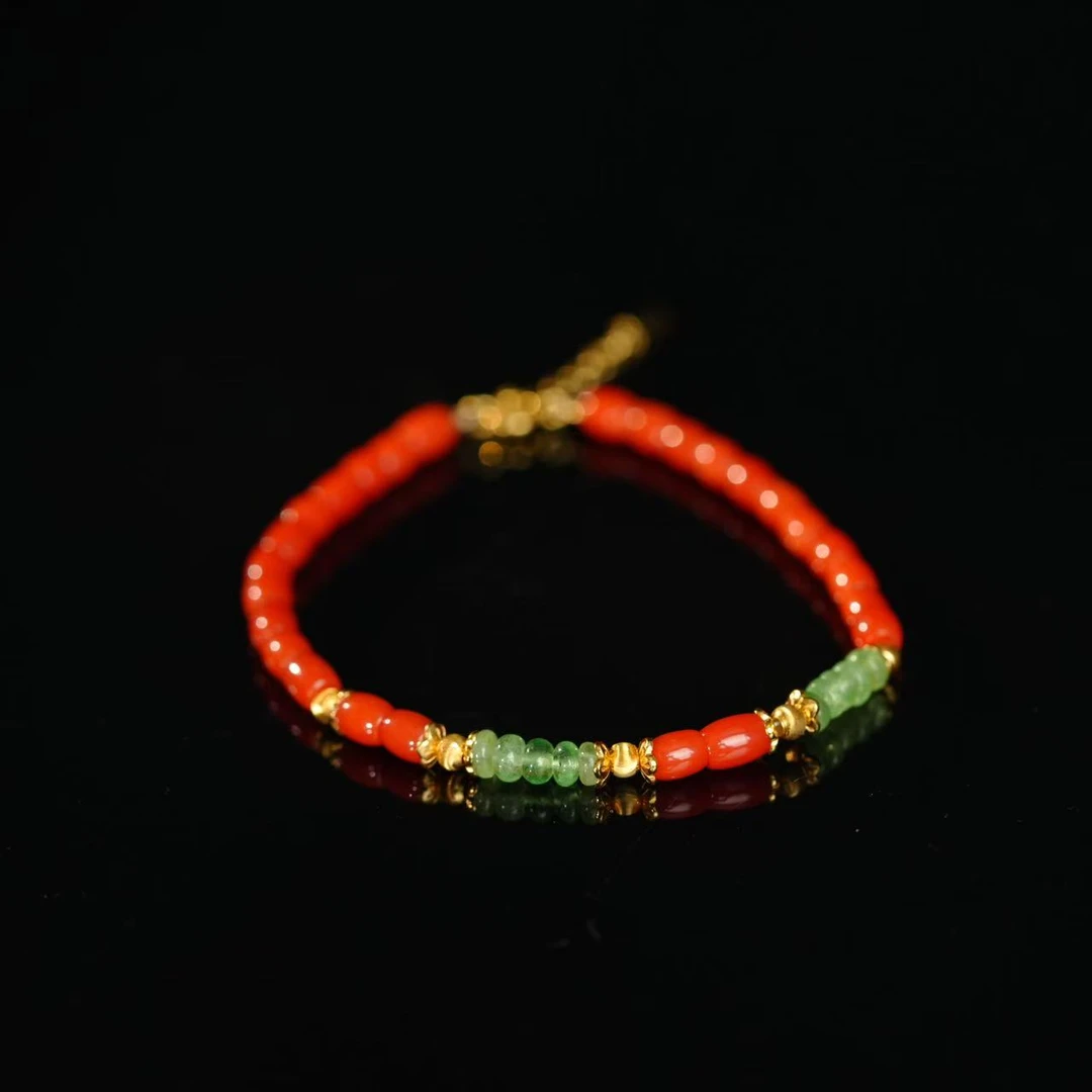 【初见珠宝】S925银珊瑚手链26-1CJDR262H25【多样性发一件】