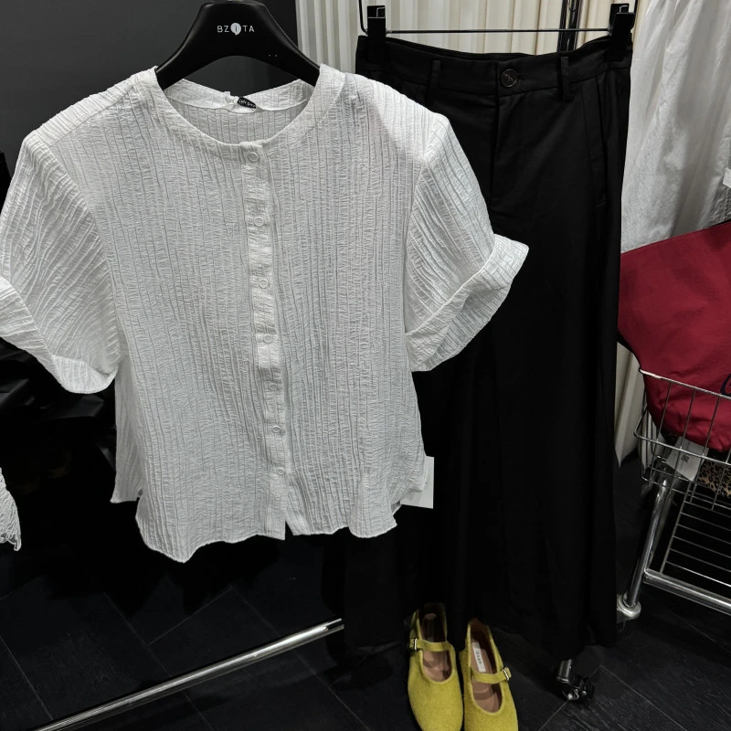 『雨美 Show』1076黑色时尚百搭高腰半身裙