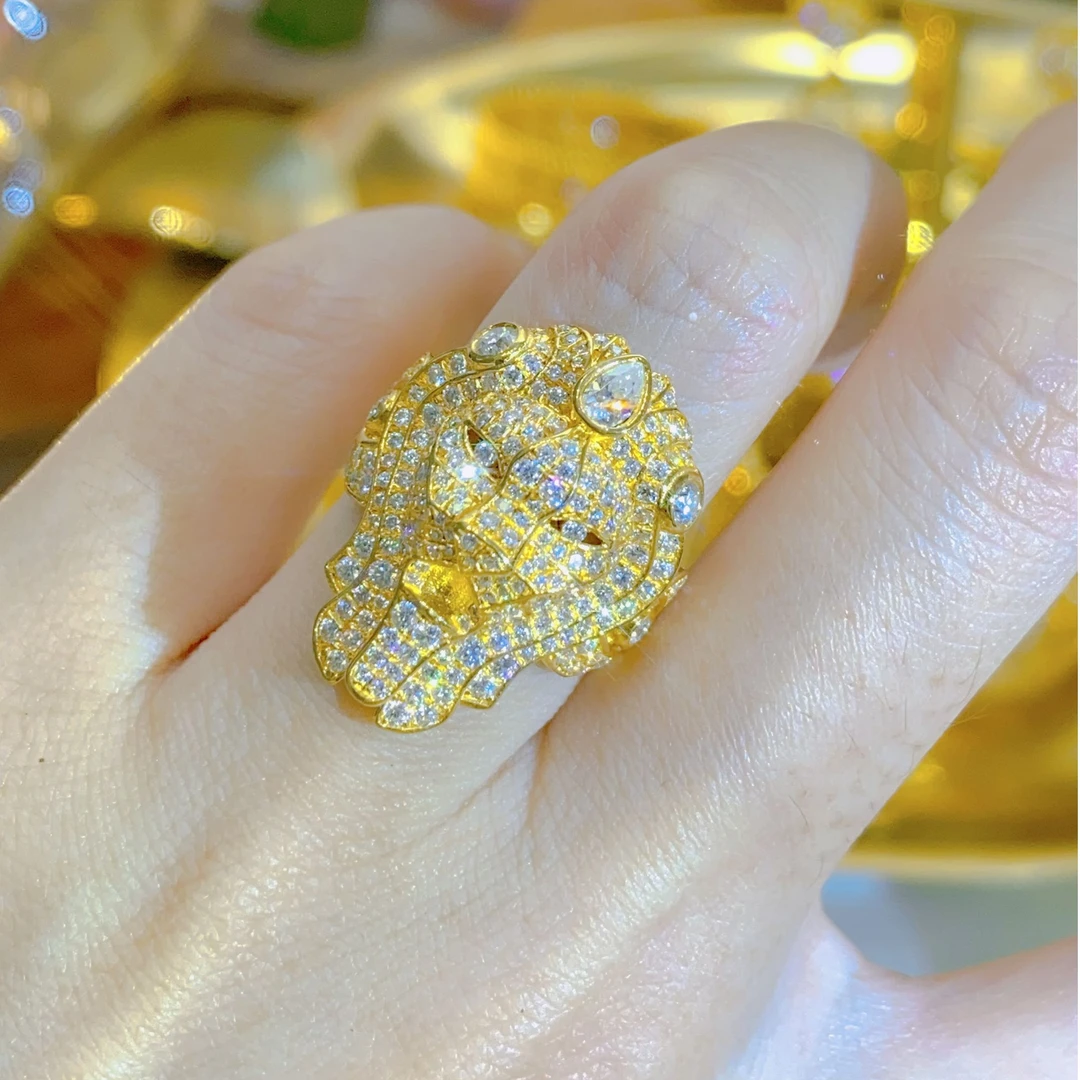 【苏妮法】足金999万兽王5G戒指精致轻奢设计师款气质时尚小众经典