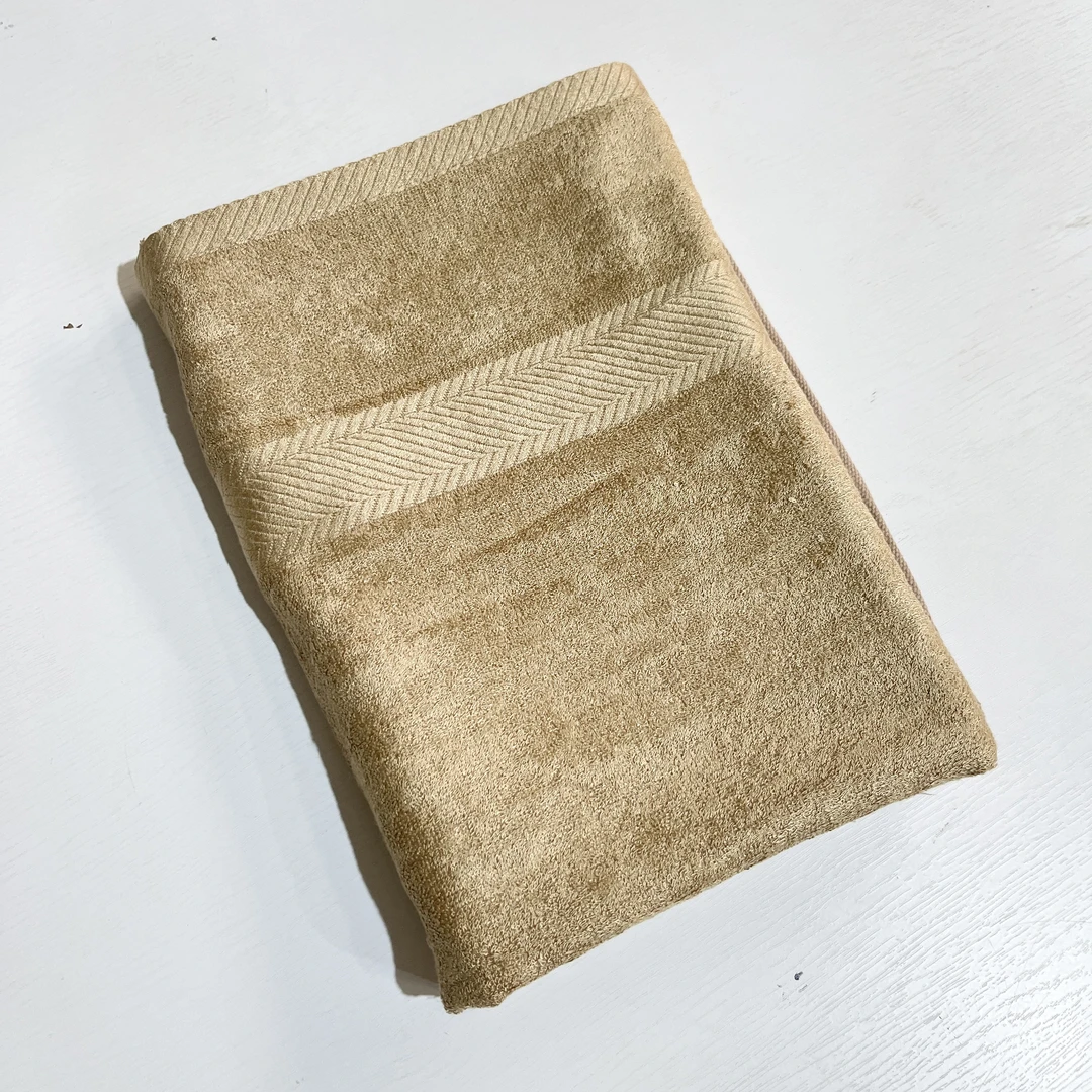 小梅家竹纤维浴巾咖色60x120cm成人情侣家用柔软吸水微瑕