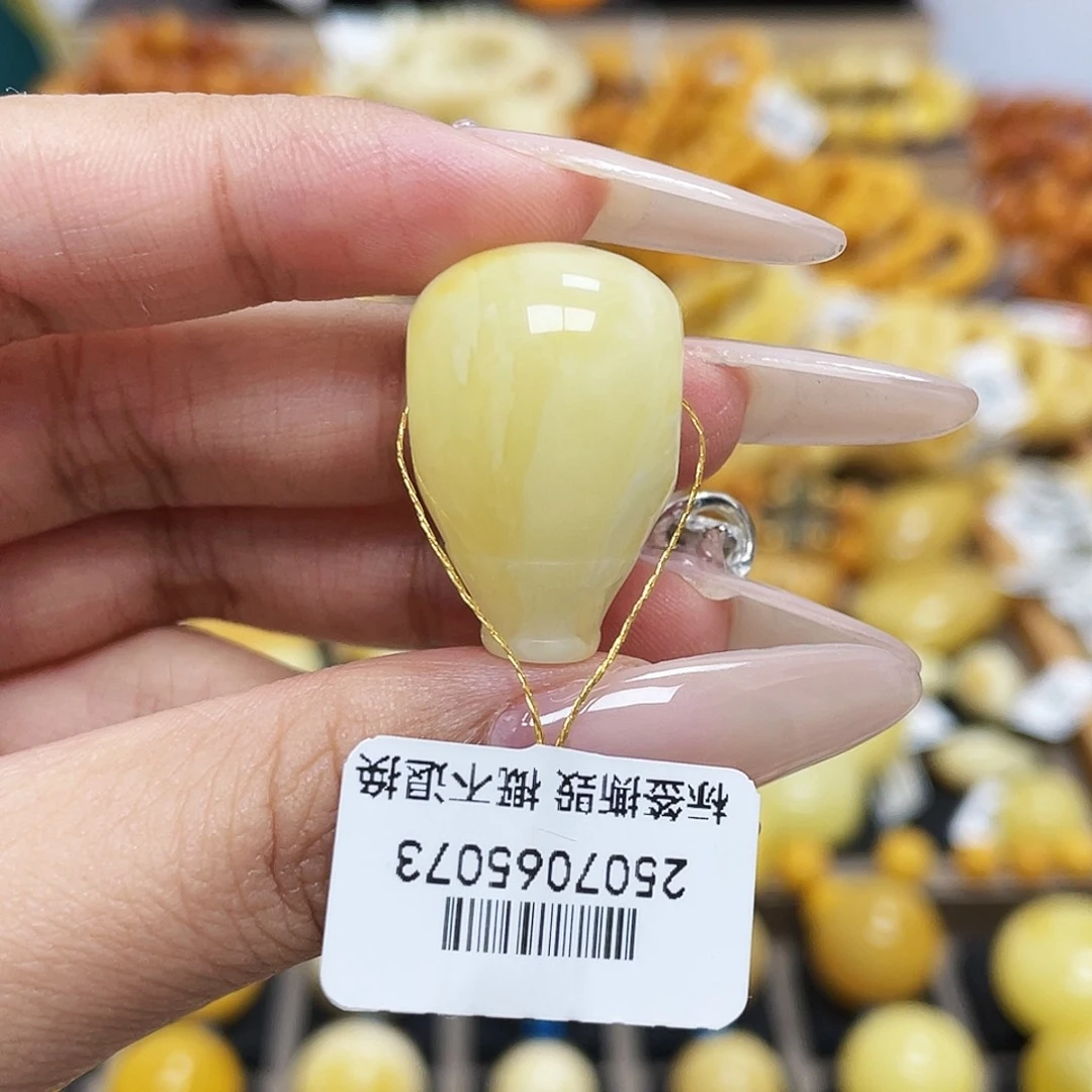 未镶嵌蜜蜡珠宝奇石○*16.2mm三通沁色