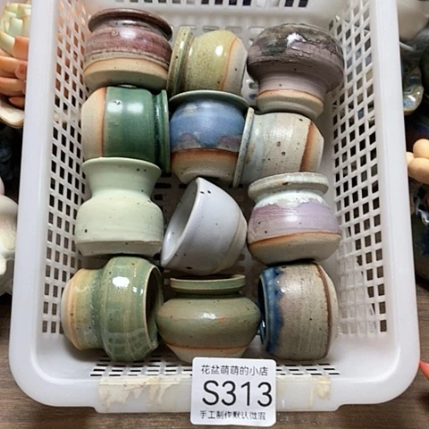 紫砂花盆313微瑕品口径3到4左右