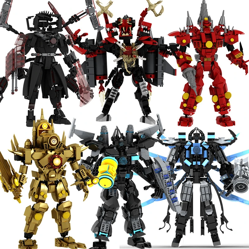 2025正版升级马桶人儿童积木拼装电钻人监控电视监视益智积木玩具