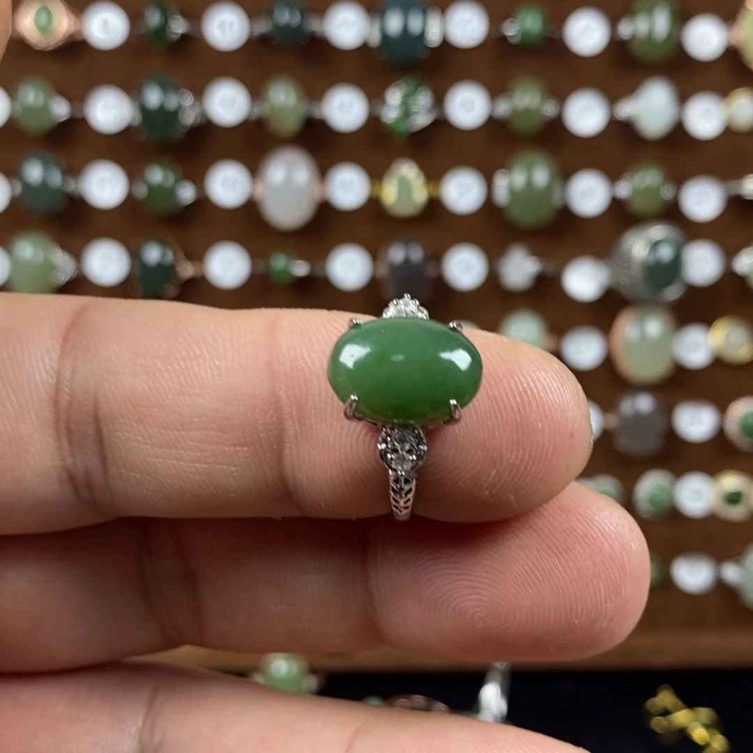 和田玉（碧玉）戒指合金