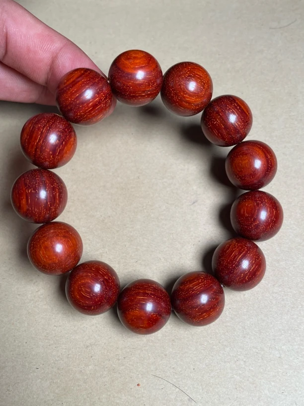 小叶紫檀【18mm-13颗】檀香紫檀无胶无蜡（多样性发一）