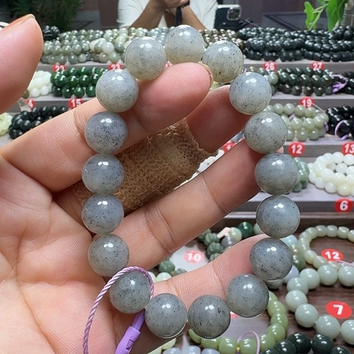未镶嵌手链和田玉新疆青花卡12