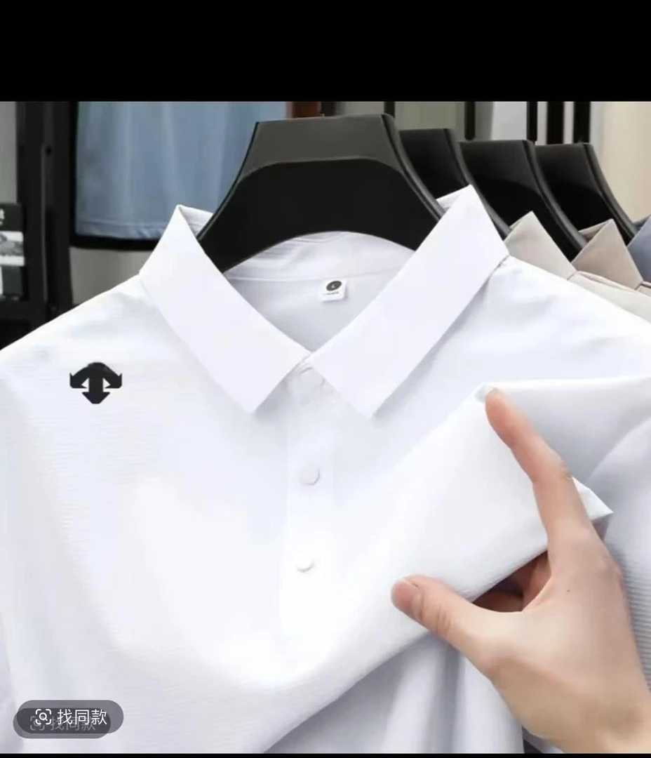 专柜-正品  2025夏季男冰丝百搭短袖高档新款翻领时尚透气polo