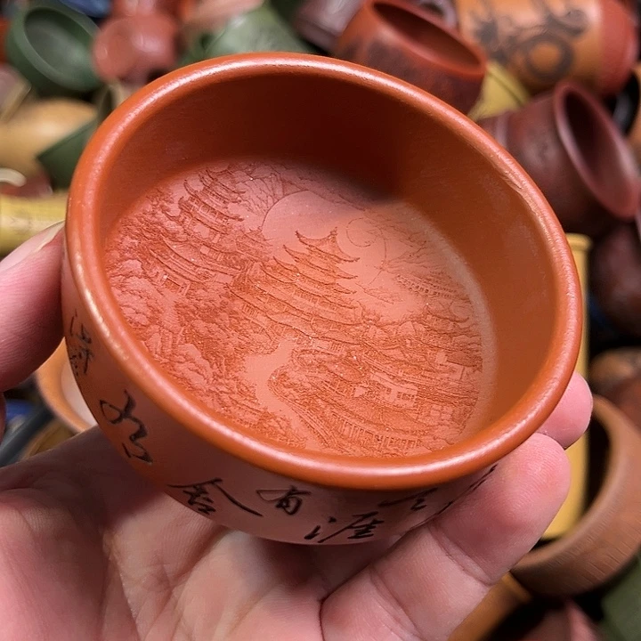 紫砂茶杯全手工紫砂主人杯