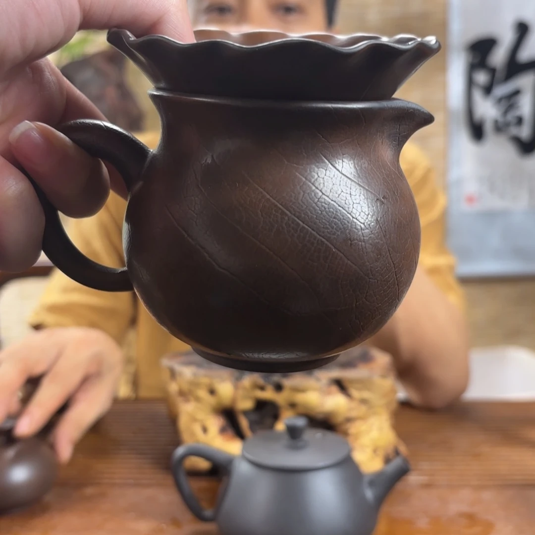 壶橱*建水手工紫陶公道杯