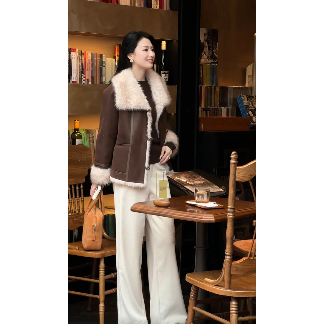 利祯新品【焦糖原野】秋冬新款宽松型冬季派克服长袖短外套LZ2514