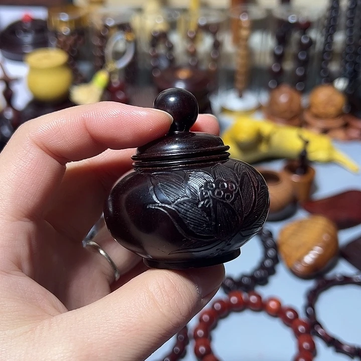 木口****堂檀香紫檀木木木罐