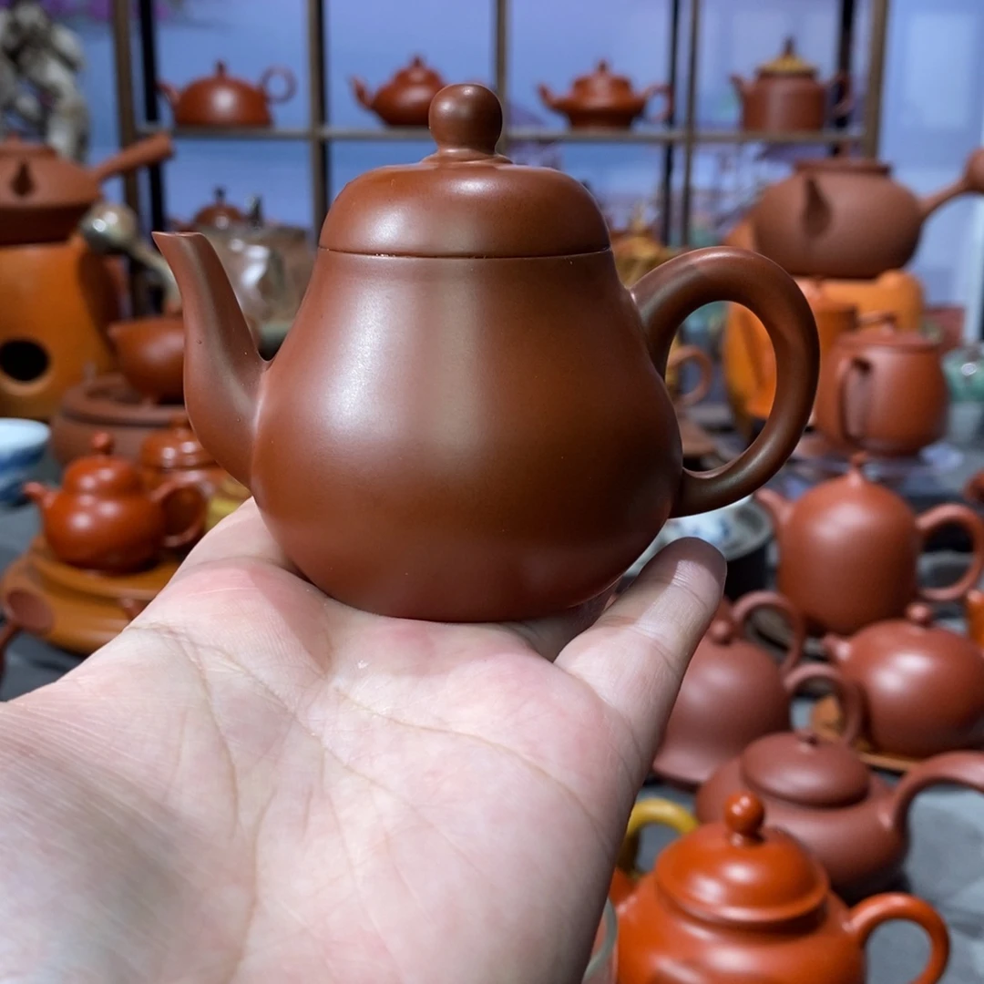 茶壶紫砂章淑煌朱泥高梨壶95cc