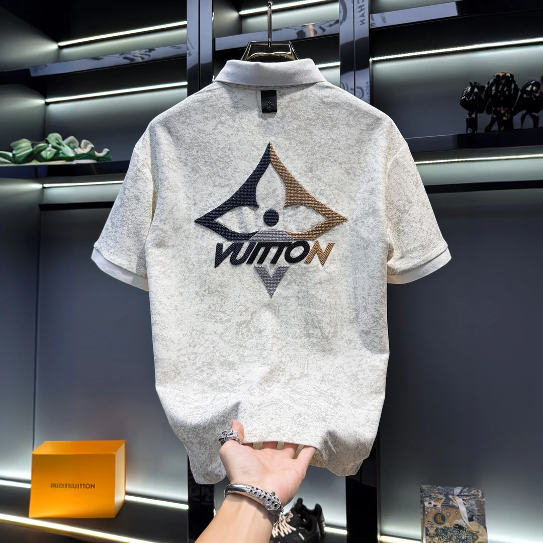 约蒂宾弗男士夏季刺绣短袖polo衫潮流时尚百搭帅气翻领半袖t恤