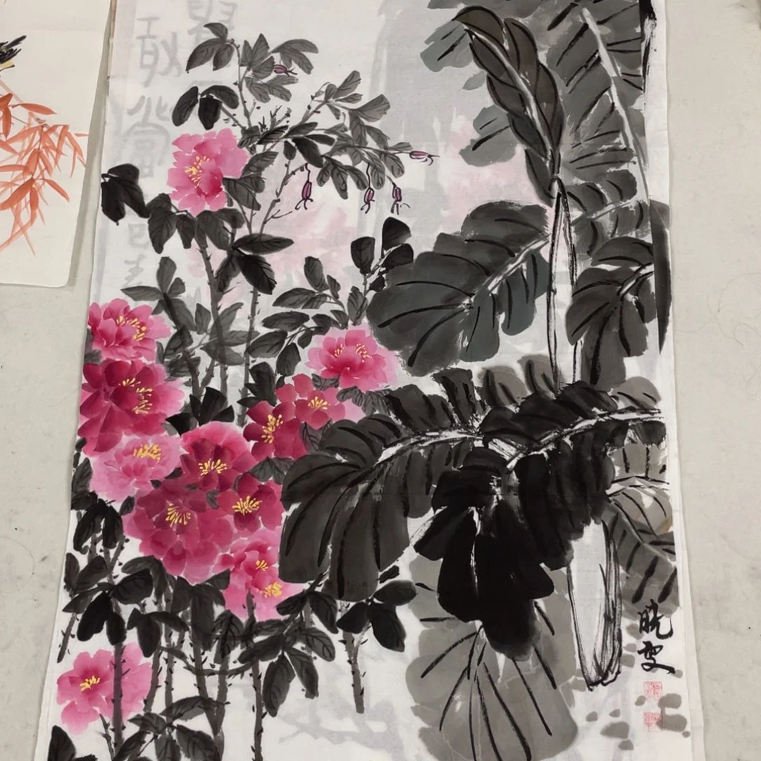 国画杨晓雯老师绘画