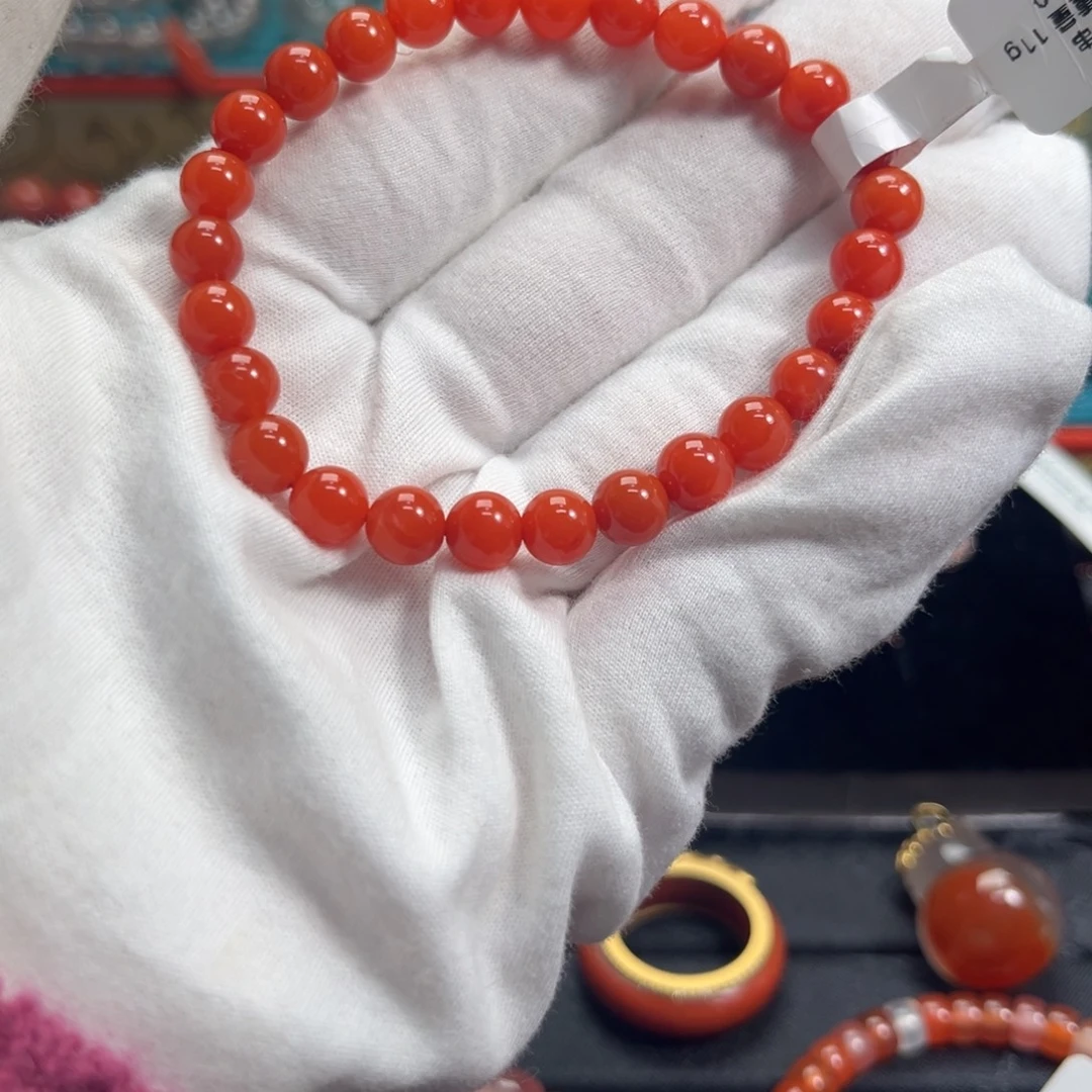南红玛瑙未镶嵌手串