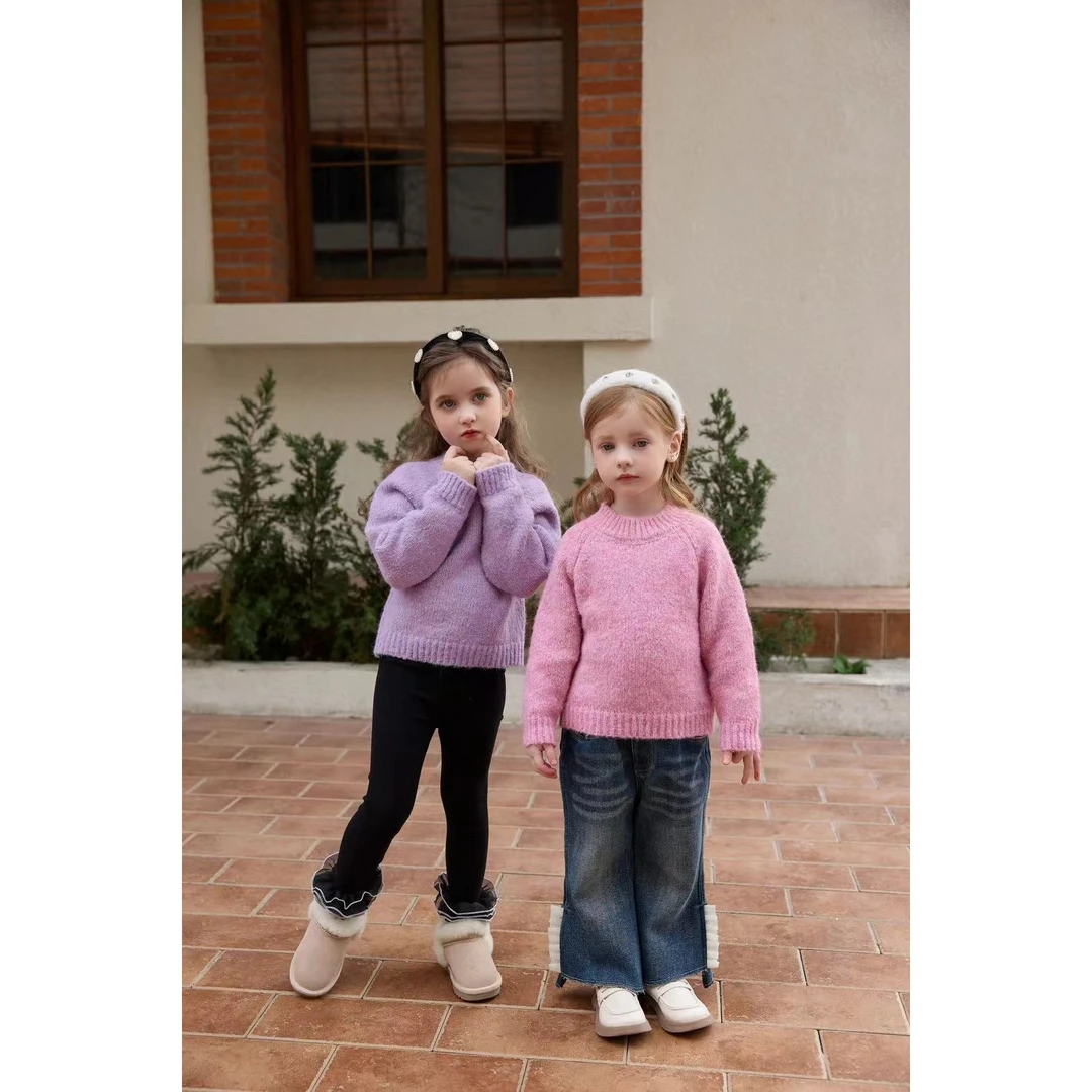 ALAD-3805- 儿童韩系百搭小童净版百搭针织毛衣（冬款）