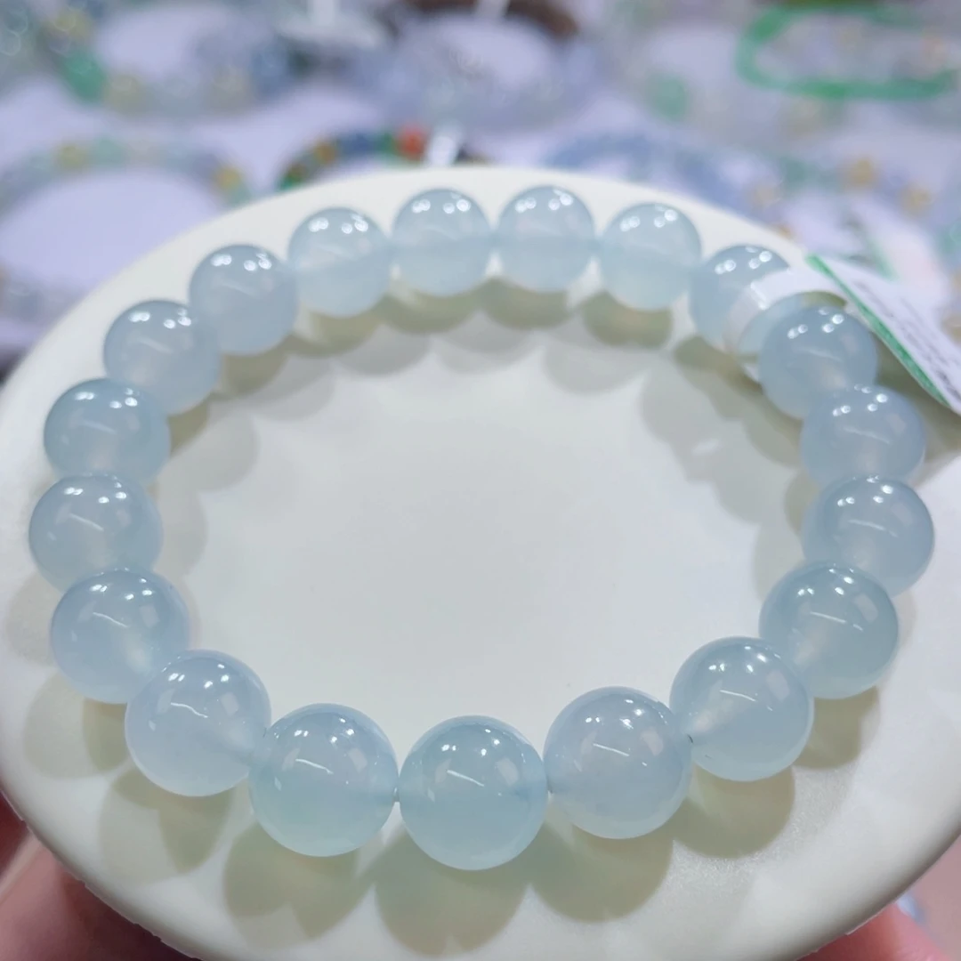 未镶嵌手链翡翠天空蓝卡10