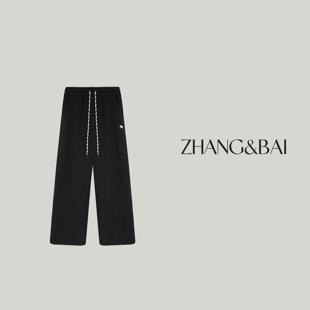 zhang&bai25&SS高定 | 【小狗卫裤】刺绣韩系卫裤粗抽绳款休闲百搭