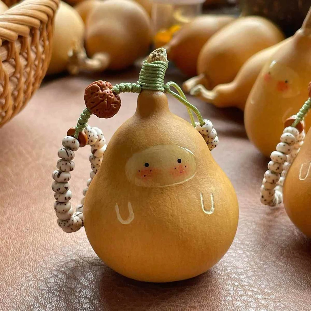 胖宝宝文玩葫芦带龙头摆件挂饰可爱精美手捻天然精品钥匙扣新年