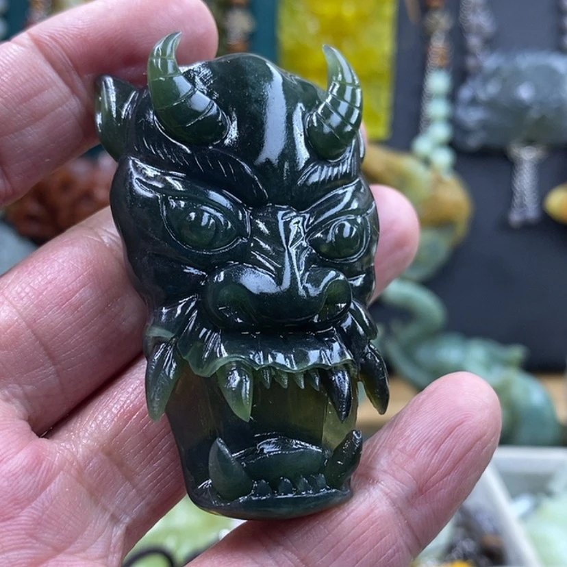 【闪购商品】未镶嵌岫玉兽头腰牌