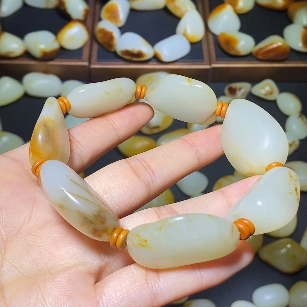 和田玉未镶嵌手链