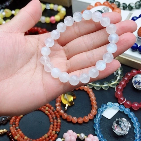 烟晶手链银S925镶嵌