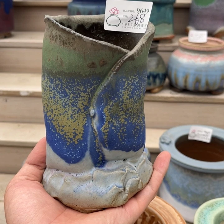 小***️粗砂花盆精品盆9649
