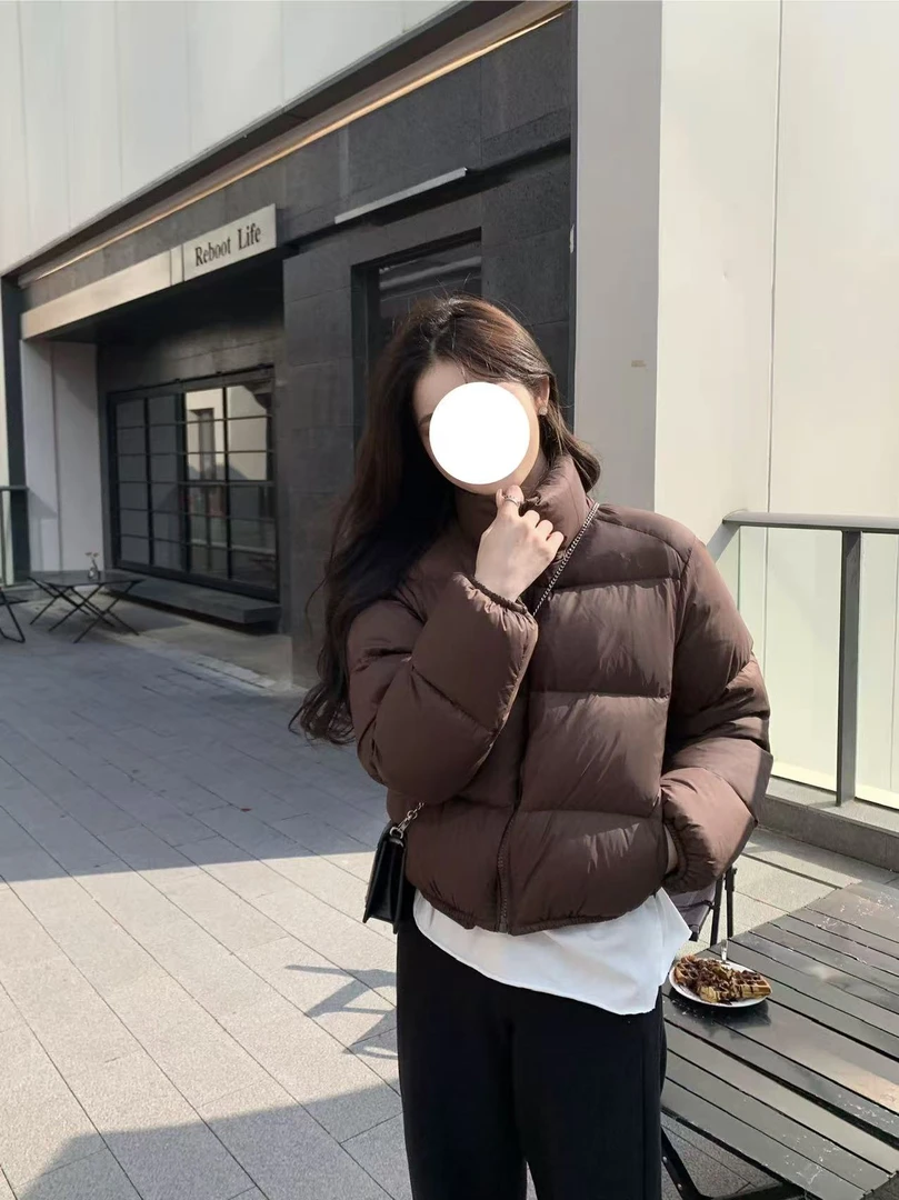 50白鸭肯豆短款羽绒服加厚保暖时尚百搭显瘦立领白鸭绒外套609