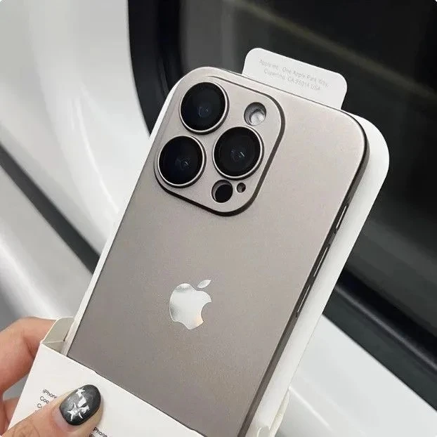 超薄AG磨砂原机质感适用iPhone16promax手机壳15自带高清镜头膜壳