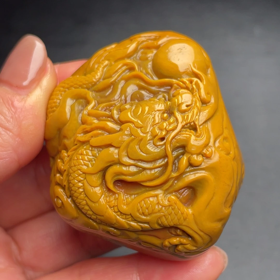 十***糊田黄石田黄石手把件印章挂件