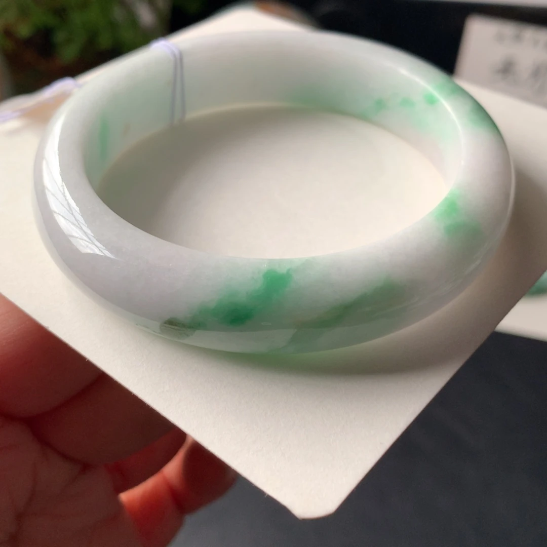 翡翠未镶嵌手镯41号57.6-13.1-8.7帝王裂