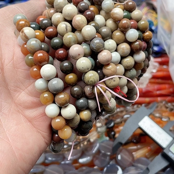 玛瑙/玉髓珠宝半成品未镶嵌一条7-8mm阿拉善手串