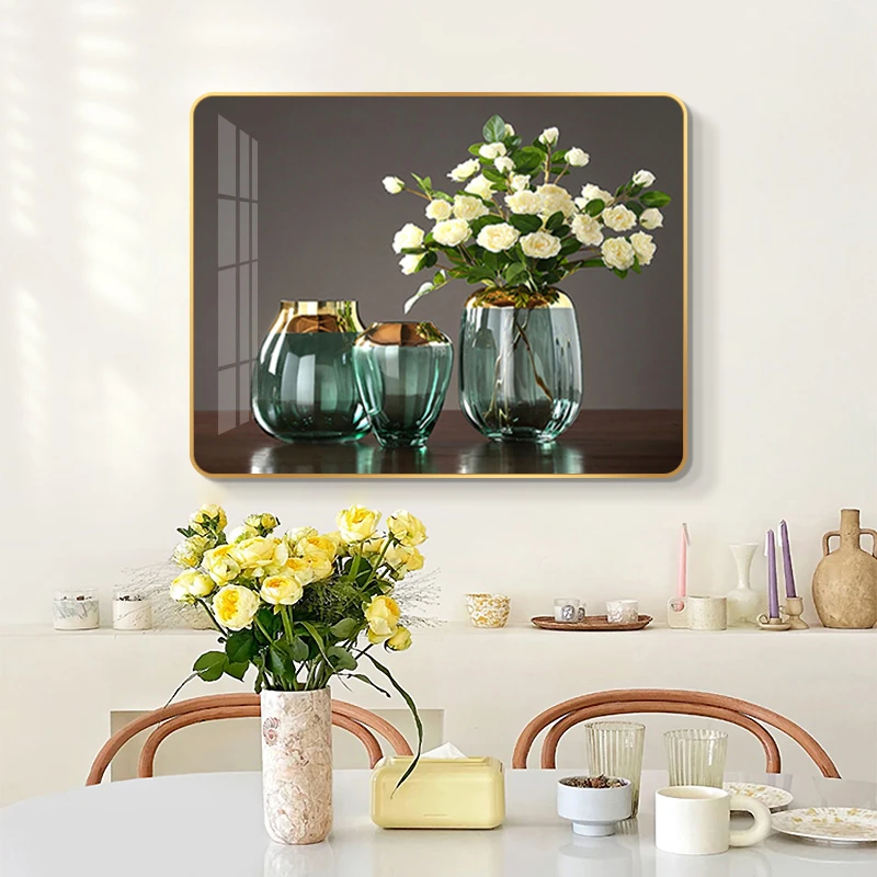 B06花瓶现代装饰画餐厅装饰挂画高级感卧室墙面壁画