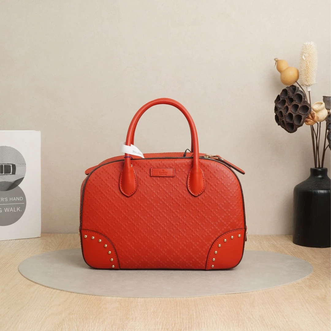 99新 GUCCI/古驰 古驰红色波士顿牛皮/DS043351